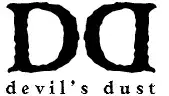 A black and white image of the devil 's due logo.