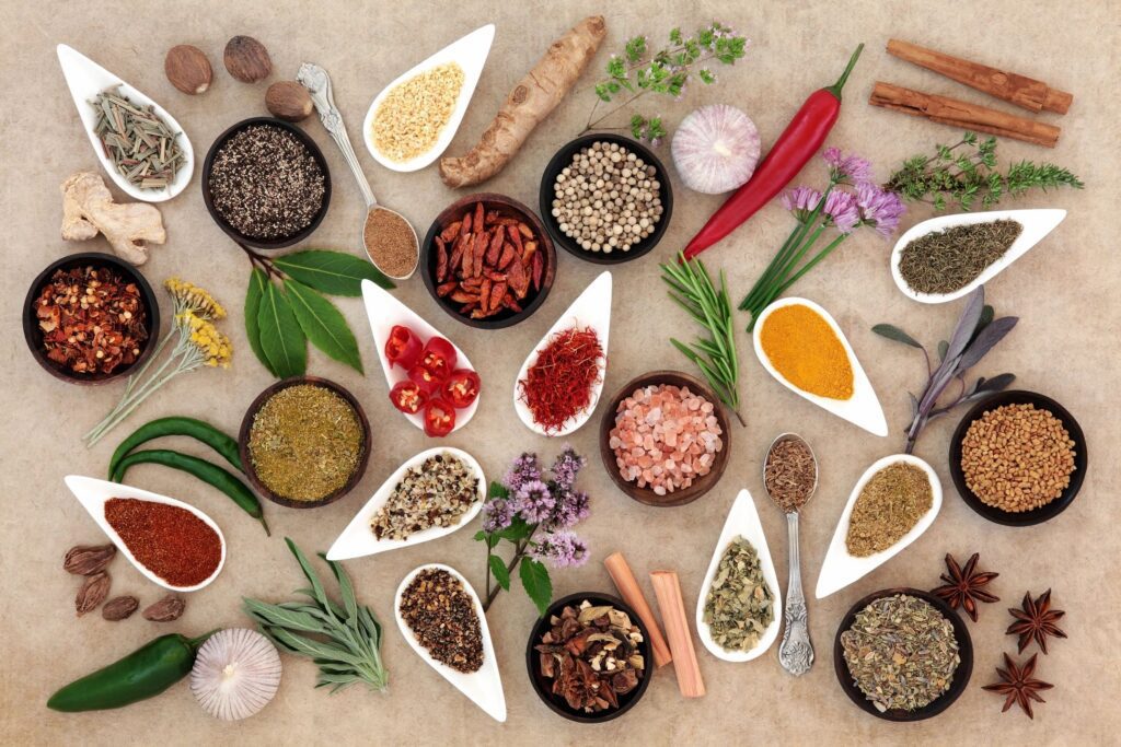 A table topped with lots of different types of food.